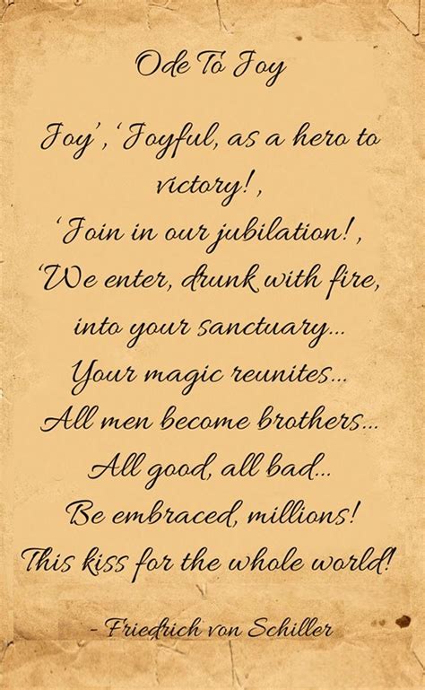 ode to joy poet